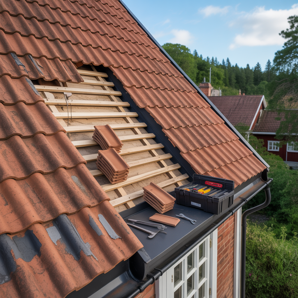 7.Enkel guide till att atgarda trasiga eller saknade takpannor